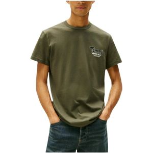 Tommy Jeans - Shirt - Olijfgroen - T-shirt