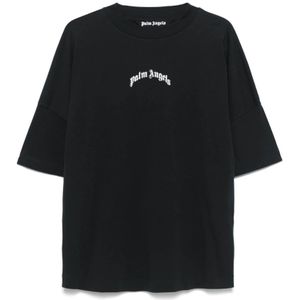 Palm Angels, Heren, Tops, Zwart, Maat: L