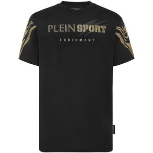 Plein Sport, unisex, Tops, Zwart, Maat: S Katoen,