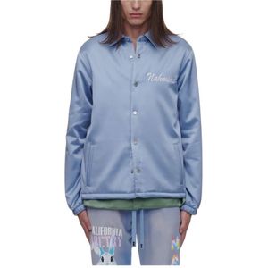 Nahmias, Heren, Jassen, Blauw, Maat: M Zijde,