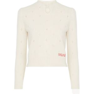 Chloé, Dames, Truien, Wit, Maat: L Wol,