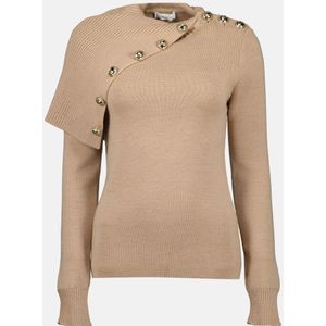 Rabanne, Dames, Truien, Beige, Maat: S Wol,