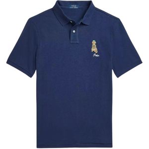 Ralph Lauren, Heren, Tops, Blauw, Maat: M Katoen,