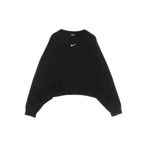 Nike Essentials Fleece Oversized Crewneck Sweatshirt , Black , Dames , Maat: L
