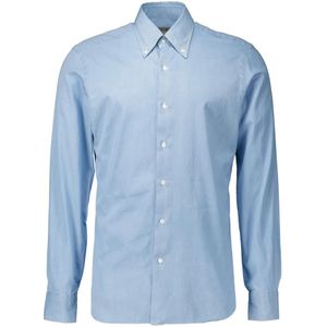 Barba Napoli, Heren, Overhemden, Blauw, Maat: L