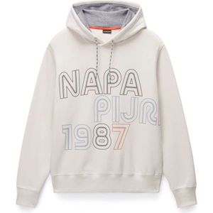 Napapijri, Heren, Sweatshirts & Hoodies, Wit, Maat: L