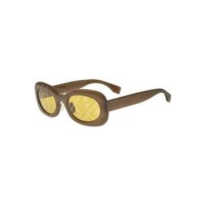 Fendi Bruine zonnebril FF M0108/S , Brown , Heren , Maat: 52 MM