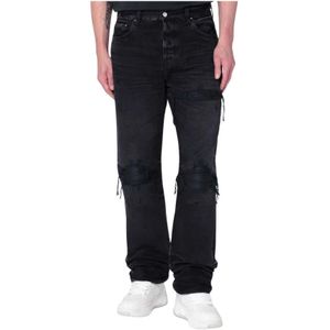 Amiri, Heren, Jeans, Zwart, Maat: W32 Leer,
