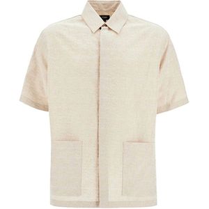 Fendi, Heren, Overhemden, Beige, Maat: 2XL