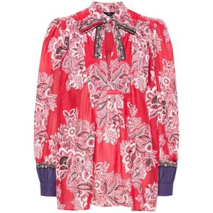 Etro, Dames, Blouses & Shirts, Veelkleurig, Maat: 2XS Katoen,