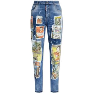 Dsquared2, Dames, Jeans, Blauw, Maat: 2XS Katoen,