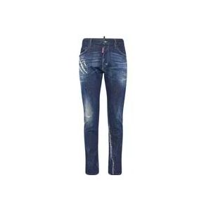 Dsquared2 Blauwe Jeans Herfst Winter Collectie , Blue , Heren , Maat: 3XL