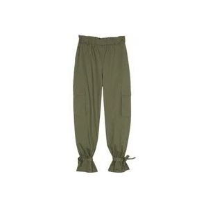 Twinset Cargo elastische taille broek , Green , Dames , Maat: XS