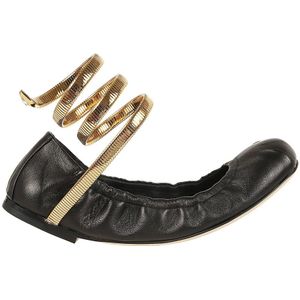 René Caovilla, Dames, Schoenen, Zwart, Maat: 38 1/2 EU Leer,