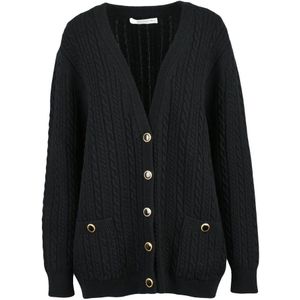 Alessandra Rich, Dames, Truien, Zwart, Maat: S Wol,