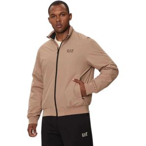 Emporio Armani Ea7, Heren, Sweatshirts & Hoodies, Beige, Maat: M Polyamide,