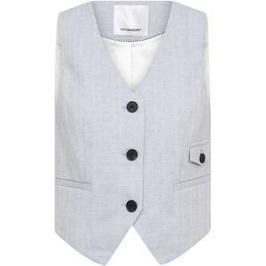 Co'Couture, Dames, Jassen, Blauw, Maat: L Linnen,