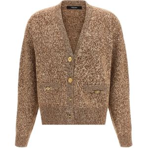 Versace, Dames, Truien, Beige, Maat: M Kasjmier,