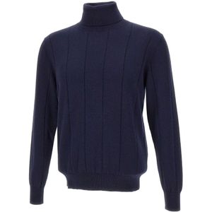 Eleventy, Heren, Truien, Blauw, Maat: S Katoen,