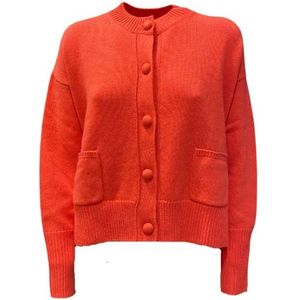 Odeeh, Dames, Truien, Oranje, Maat: L Wol,