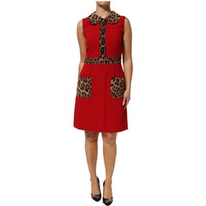 Dolce & Gabbana, Dames, Jurken, Rood, Maat: M Wol,
