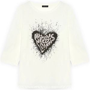 Fiorella Rubino, Dames, Tops, Wit, Maat: 2XL Jersey,