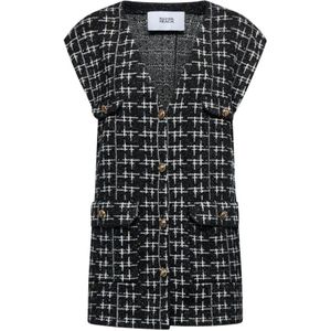 Silvian Heach, Dames, Jassen, Zwart, Maat: XS Tweed,