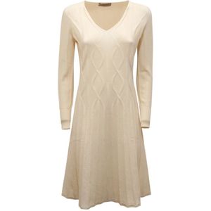 D.Exterior, Dames, Jurken, Beige, Maat: S Wol,