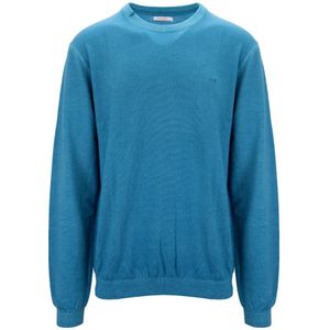 Sun68, Heren, Sweatshirts & Hoodies, Blauw, Maat: S Wol,