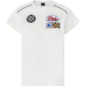 Pinko, Dames, Tops, Wit, Maat: L Katoen,