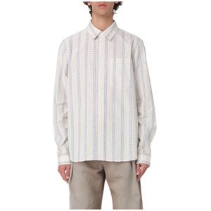 Wood Wood, Heren, Overhemden, Veelkleurig, Maat: M Katoen,