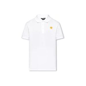 Versace Polo shirt met Medusa-gezicht , White , Heren , Maat: L