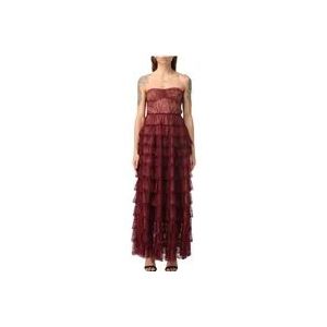 Twinset Lange jurk , Brown , Dames , Maat: XS