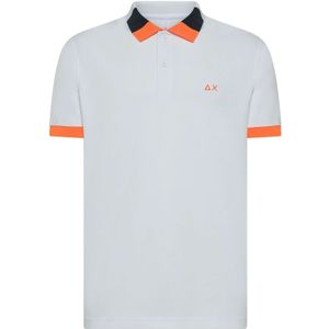 Sun68, Heren, Tops, Wit, Maat: M Katoen,