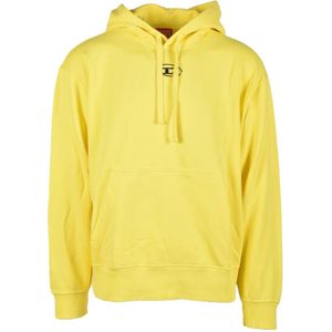 Diesel, Heren, Sweatshirts & Hoodies, Geel, Maat: S Katoen,