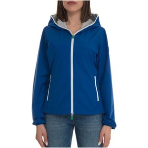 Save The Duck, Dames, Jassen, Blauw, Maat: XS Nylon,