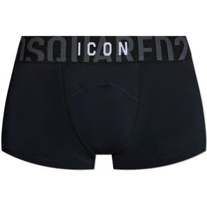 Dsquared2 Boxershorts met logo , Black , Heren , Maat: S