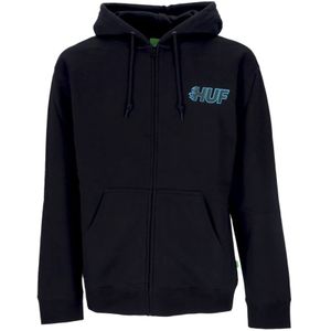 Huf, Heren, Sweatshirts & Hoodies, Zwart, Maat: S Katoen,