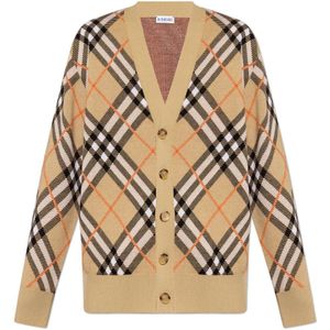 Burberry, Heren, Truien, Beige, Maat: L Wol,
