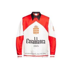 Casablanca Rode Grand Prix Zijden Overhemd , Red , Heren , Maat: XL