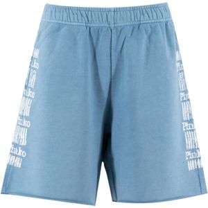 Pinko, Dames, Korte broeken, Blauw, Maat: M Katoen,