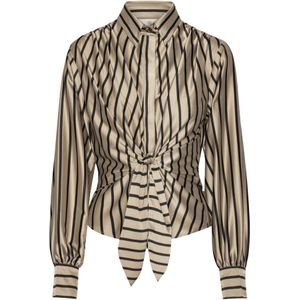 Karmamia, Dames, Blouses & Shirts, Bruin, Maat: XL