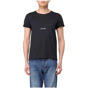 Saint Laurent - Rive Gauche T-shirt - Zwart - Katoen