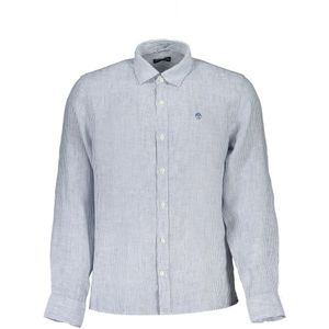 Linnen Overhemd - Blauw - Lange Mouwen