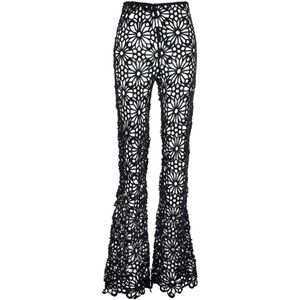Norma Kamali, Dames, Broeken, Zwart, Maat: M