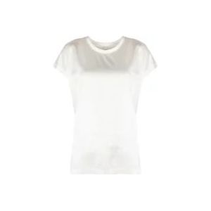 Pinko Zijden Korte Mouw Blouse , White , Dames , Maat: XS