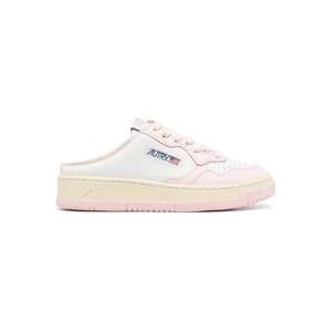 Autry Witte Mules Sneakers Logo Rubber Leer , White , Dames , Maat: 40 EU