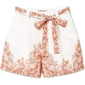 Twinset, Dames, Korte broeken, Wit, Maat: XS Linnen,