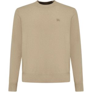 Burberry, Heren, Truien, Beige, Maat: M Kasjmier,