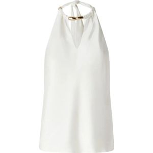 Pinko, Dames, Tops, Wit, Maat: 2XS Satijn,